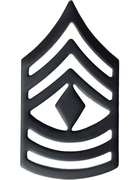 Army Chevron: First Sergeant - Black Metal