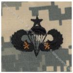 Army Badge: Senior Combat Parachute Second Award - ACU Sew On 