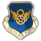 8TH AIR FORCE PIN 1"  