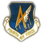 4TH AIR FORCE PIN 1"  