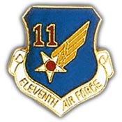 11TH AIR FORCE PIN 1"  