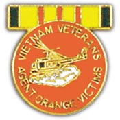 VIETNAM AGENT ORANGE PIN 1"  