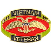 VIETNAM VET 1959-1975 PIN 1"  