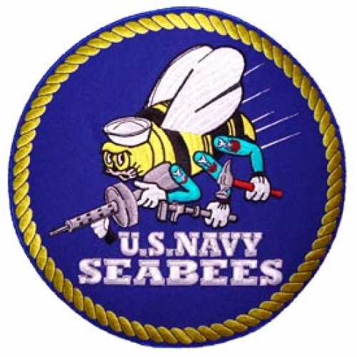 Seabees logo 10" patch.