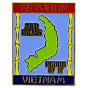 VIETNAM PROUDLY SERVED PIN 1"  