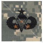 Army Badge: Senior Combat Parachute Third Award - ACU Sew On