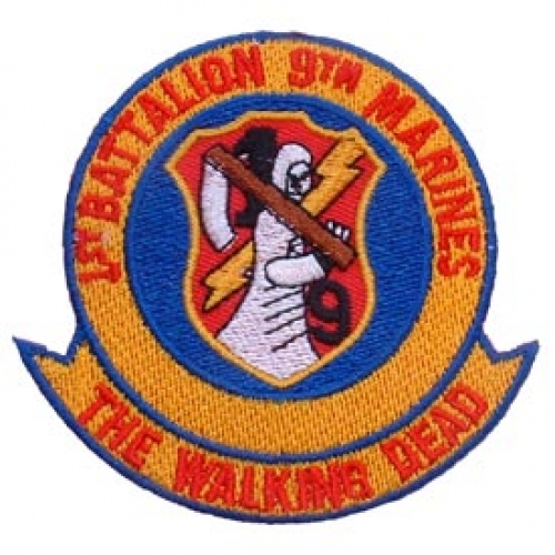 USMC 1ST BATTALION 9TH MARINES THE WALKING DEAD PATCH  