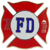 FIRE DEPT. SHIELD PIN 1"  
