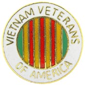 VIETNAM VET OF AMERICA ROUND PIN 1"  