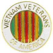 VIETNAM VET OF AMERICA ROUND PIN 1"  