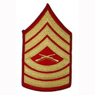 Female -  Master Sergeant (E8) - Gold/Red  