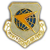 22ND AIR FORCE PIN 1"  