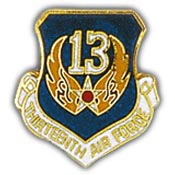 13TH AIR FORCE PIN 1"  