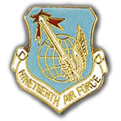 19TH AIR FORCE PIN 1"  