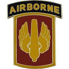 Army Combat Service Identification Badge: 18th Fire Brigade With Airborne Tab