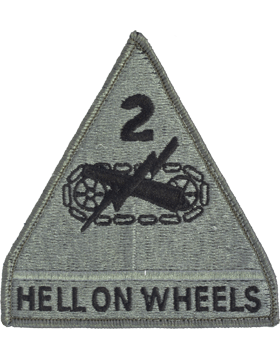   Army ACU Patch: 2nd Armored Division - with Fastener