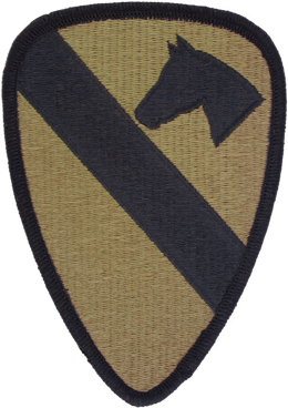 OCP Unit Patch: 1st Cavalry Division - With Fastener
