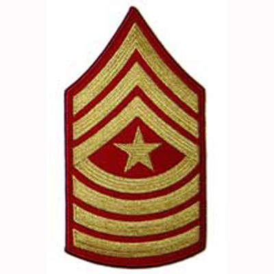 Female -  Sergeant Major (E9) - Gold/Red  