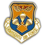 18TH AIR FORCE PIN 1"  