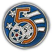5TH AIR FORCE PACIFIC PIN 1"  
