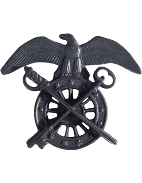 Army Officer Branch Of Service Collar Device: Quartermaster - Black Metal