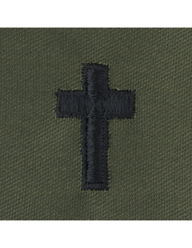 Army Officer Branch Insignia: Chaplain Christian - Subdued Sew On   