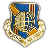 23RD AIR FORCE PIN 1"  