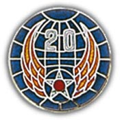 20TH AIR FORCE PIN 1"  