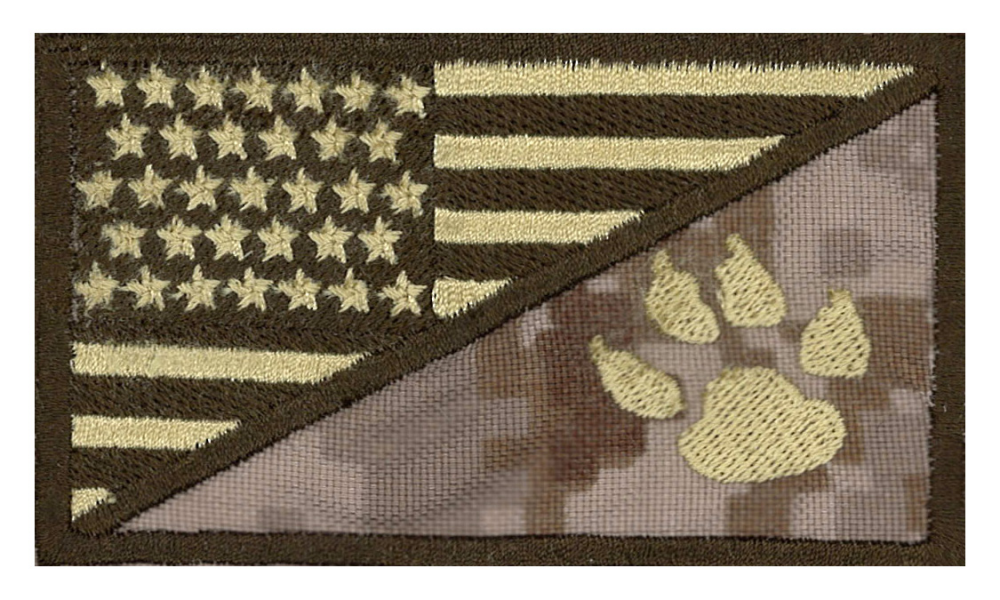 Tactical Patch Us Flag With Tracker Paw Milltary Embroidered - Temu